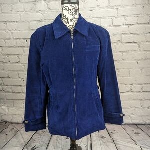 International Scene women's long sleeve zip front corduroy size 12 jacket b12